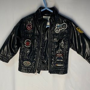 Boys (fake) leather jacket